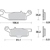 Moto-Master Yamaha 096121 Sintered Brake Pads Musta