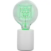 Paladone LED Neon Bulb -koristelamppu jalustalla- MINECRAFT CREEPER