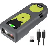 Inateck BCST-42, Kannettava viivakoodinlukija, 2D, CMOS, Aztec Code, Datamatriisi, PDF417, QR Code, Automaattinen induktio, Ohje, 640 x 480 pikseliä (BCST-42_GREEN)