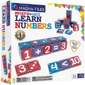 Magna-Tiles microMAGS opettele numeroita magneettirakennussarja, 56 osaa