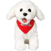 Dr Hundebanden Ollie, Plys 26 Cm - White - ONE SIZE