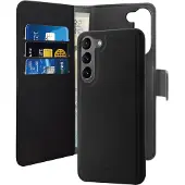 Puro Wallet Eco-Leath 2IN1 Samsung Galaxy S23+, musta