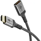 Goobay HDMI Extension Cable - 0.5m - Harmaa