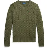 Ralph Lauren Cable-Knit Cotton Sweater - Khaki green - S