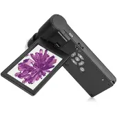 Levenhuk DTX 700 Mobi, Digitaalinen mikroskooppi, Musta, Muovi, LCD, MicroSD (TransFlash), 1200x