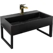 REA GOYA BLACK MAT CONGLOMERATE TYÖPESUOJA 70 cm + kehys
