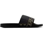 EA7 unisex. 7X000110_AF15128 Tape Slide black flip flops (37), Flat, None, Beachwear, PVC