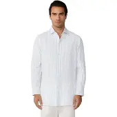 Hackett Summer Stripe Linen Pitkähihainen Kauluspaita