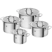 Zwilling True Flow kattilasetti 4 osaa + 4 kantta, ruostumatonta terästä