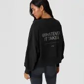 ICANIWILL Essence Oversized Collegepaita Musta
