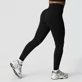 ICANIWILL Shape Seamless Hidden Scrunch Tights Black