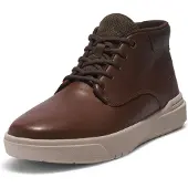 Timberland for man. TB0A5UVN2011 Seneca Bay brown lace-up mid-calf leather trainers (40), Flat, Laces, Casual