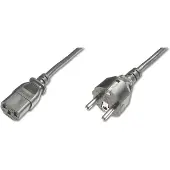 Digitus POWER CORD, CEE 7/7 (TYP-F) - C13 M/F, 1.8M, H05VV-F3G 0.75QMM, BLACK (AK-440101-018-S)