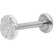 Wildcat Big Circle Hammered Labret<!--63d6050c26267--> - Hopeinen metalli