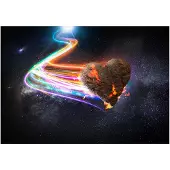 Kärkkäinen Artgeist Love Meteorite (Colourful) itseliimautuva fototapetti
