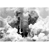 Kärkkäinen Artgeist Elephant in the Clouds (Black and White) fototapetti