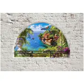 Kärkkäinen Artgeist Window In Paradise itseliimautuva fototapetti
