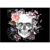 Kärkkäinen Artgeist Skull and Flowers itseliimautuva fototapetti