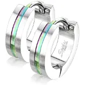 Kärkkäinen SJ Striped Center Rainbow korvakorut