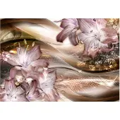 Kärkkäinen Artgeist Lilies on the Wave (Brown) itseliimautuva fototapetti