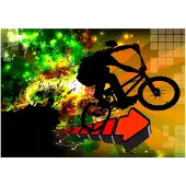 Kärkkäinen Artgeist Bicycle Tricks itseliimautuva fototapetti
