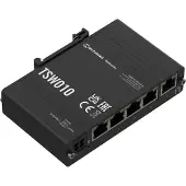Teltonika TSW010 DIN Rain Switch 5 x Fast Ethernet (10/100) Power over Ethernet -tuki Musta (TSW010000000)