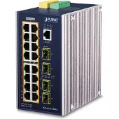 Planet IGS-6325-16P4S verkkokytkin Hallittu L3 Gigabit Ethernet (10/100/1000) Power over Ethernet -tuki Alumiini, Sininen (IGS-6325-16P4S)