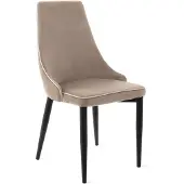 Homla LOUIS RIBBON Beige Velour Dining Chair 44×59×88 cm