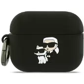 Karl Lagerfeld AirPods Pro 3 Karl & Choupette 3D-silikonikotelo - musta