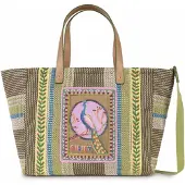 Oilily Stripes Shopperit 28 cm Vihreä