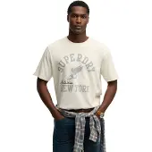 Superdry Paita 'Ath Ess' harmaa / musta / offwhite
