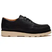 Timberland for man. TB0A43JGW021 Britton Mills Black Leather Shoes (43.5), Flat, Laces, Casual