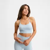 Drop of Mindfulness Signature Seamless Bra - Blue - XL