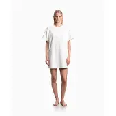 Emporio Armani for woman. EW004078_AF20244 Simple white dress (S), Casual, Cotton, Beachwear, Short sleeve