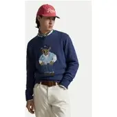 Ralph Lauren Polo Bear Linen-Cotton Sweater - Navy - L