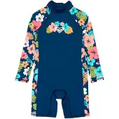 Roxy Morning Flower Juniorien Pitkähihainen Shorty-märkäpuku Takavetoketjulla