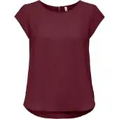 ONLY Onlvic S/S Solid Top Noos Wvn - Burgundy - 34
