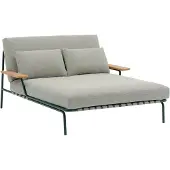 Muuto Loungebed Settle käsinojilla Dark Green