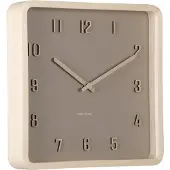 Karlsson seinäkello Nervadura Square soft brown KA6118BR
