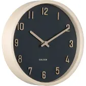 Karlsson Wall Clock Nervadura Small Black W. Light Wood - Beige - Ø 22 CM