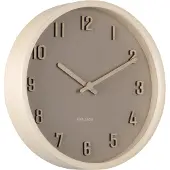 Karlsson Wall Clock Nervadura Small Soft Brown W. Light Wood - Ø 22 CM