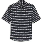 BOSS for man. 50559628 Shirt Regular Fit poplin navy print (L), Casual, Cotton, Short sleeve