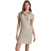 DKNY Logo Jacquard Split Neck Polo Lyhythihainen Mekko