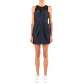 Armani Exchange for woman. XW001977AF21337MB001 Flared chambray dress with navy belt (M), Blue, Casual, Cotton, Long sleeve
