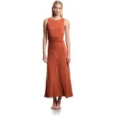 Emporio Armani for woman. EW003413_AF20240 Tone orange dress (S), Casual, Viscose, Sleeveless / Straps