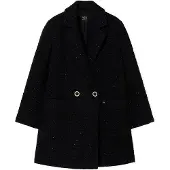 Armani Exchange for woman. XW001810AF18997UC001 Black Cab Coat (XS), Casual, Wool, Classic