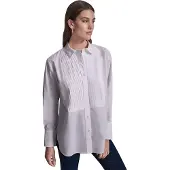 DKNY Pleat Front Tuxedo Pitkähihainen Kauluspaita