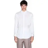 Armani Exchange for man. XM001817AF13235F0148 Regular fit shirt in white viscose twill (L), Casual, Classic, Long sleeve