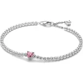 Pandora Timeless vaaleanpunainen sydän tennisrannekoru 590041C03-18