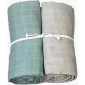 Mini Dreams Musliiniviltti 2-pack, Vihreä/Hiekka
